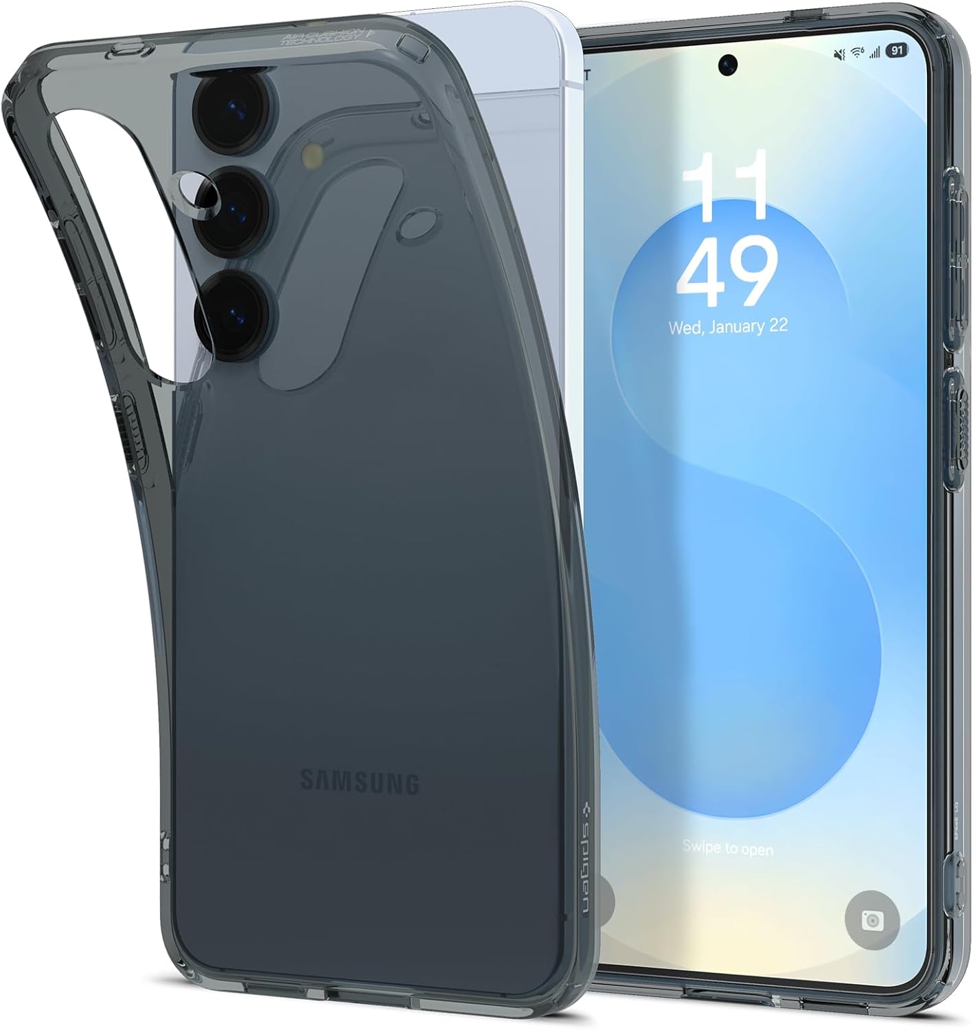 Spigen Liquid Crystal Designed for Galaxy S25 Case (2025) [Anti-Yellowing], [Military-Grade Protection] - Space Crystal