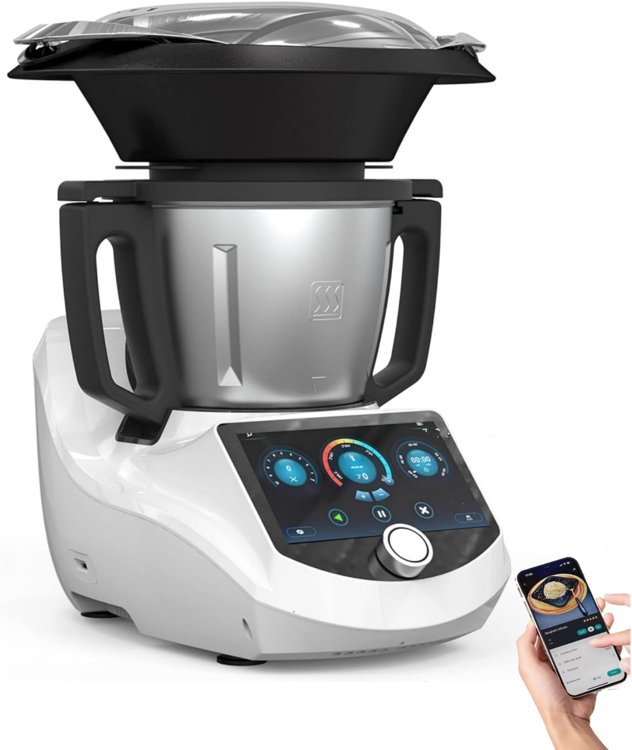 Cooking Machine,Chef Magic Kitchen Robot with 15 Functions, Built-in Scale, 600+ Recipes,3.5L Capacity,98-320°F Temperature Adjustable All-in-One Cooking Robot