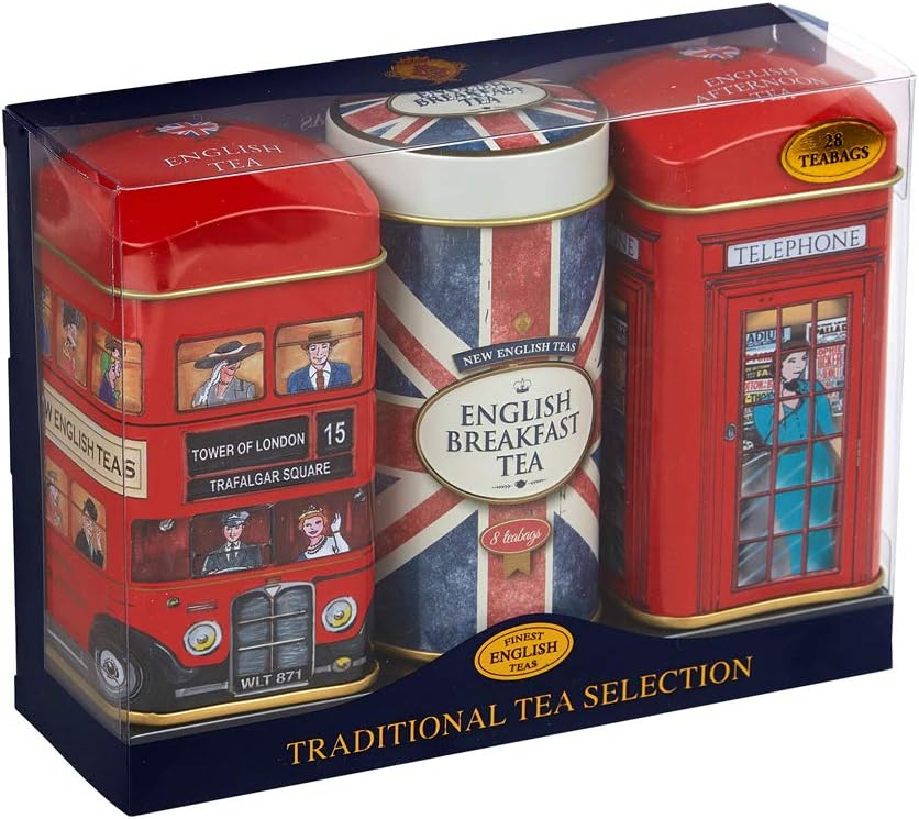 Heritage Tea Selection Triple Tea Tins 28 Teabag Gift Pack Union Jack