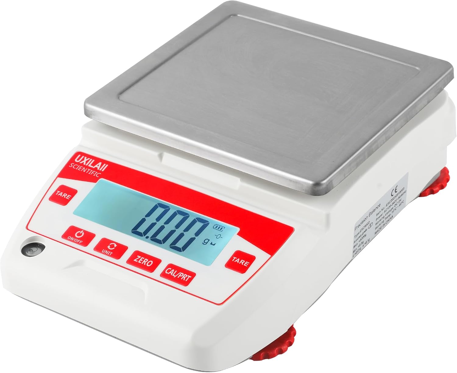 Lab Scale 5000g x 0.01g High Precision Electronic Analytical Balance 0.01g Accuracy Laboratory Balance Digtal Scale Gram Scale Jewelry Scale with 1Kg Calibration Weight