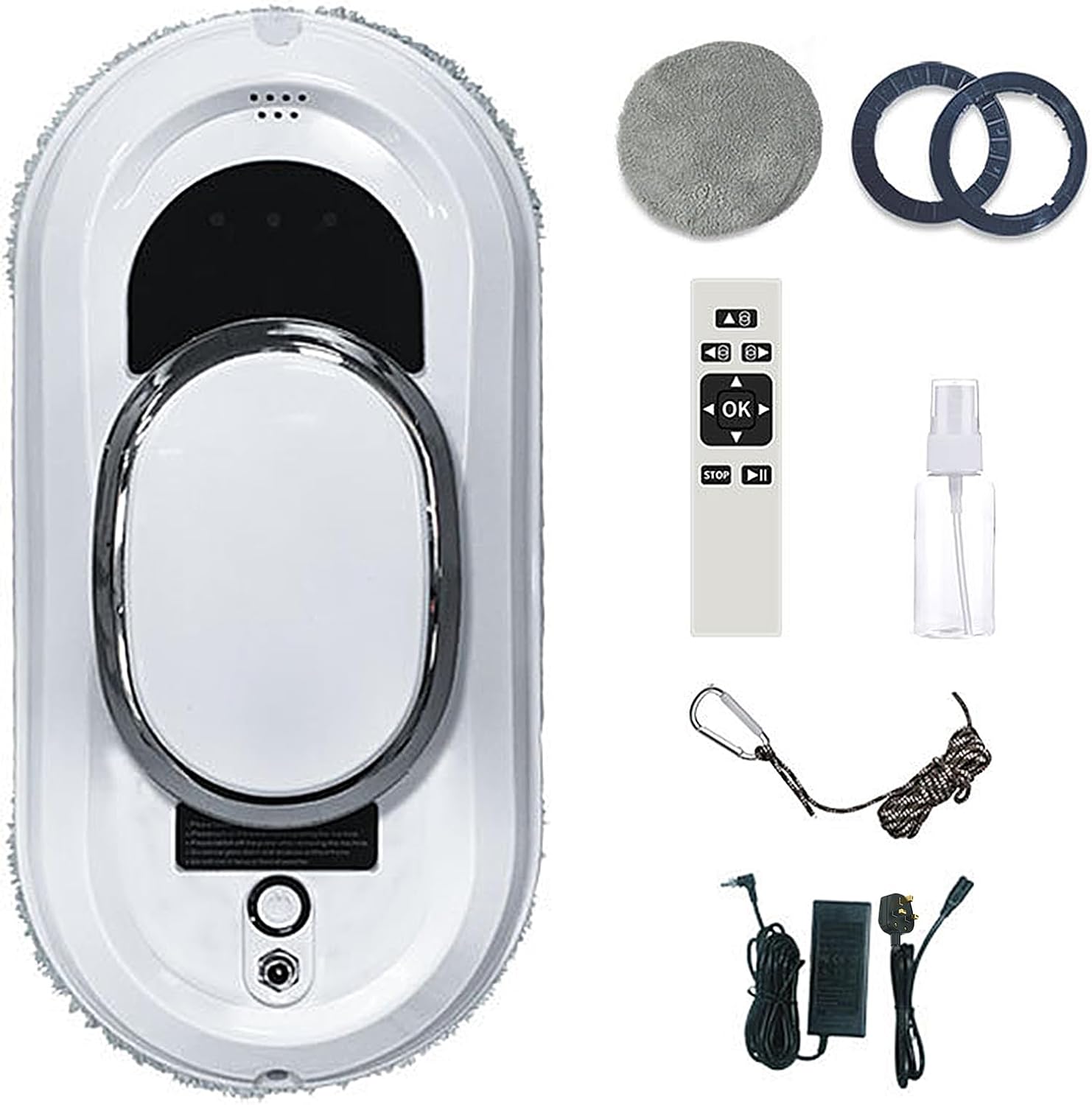 CEIEVER Electric Window Cleaner Robot, Automatic Window Cleaning Robot with Remote Control Smart Cleaner Cleaning with 2800Pa Strong Suction,for Indoor/Outdoor Mirror