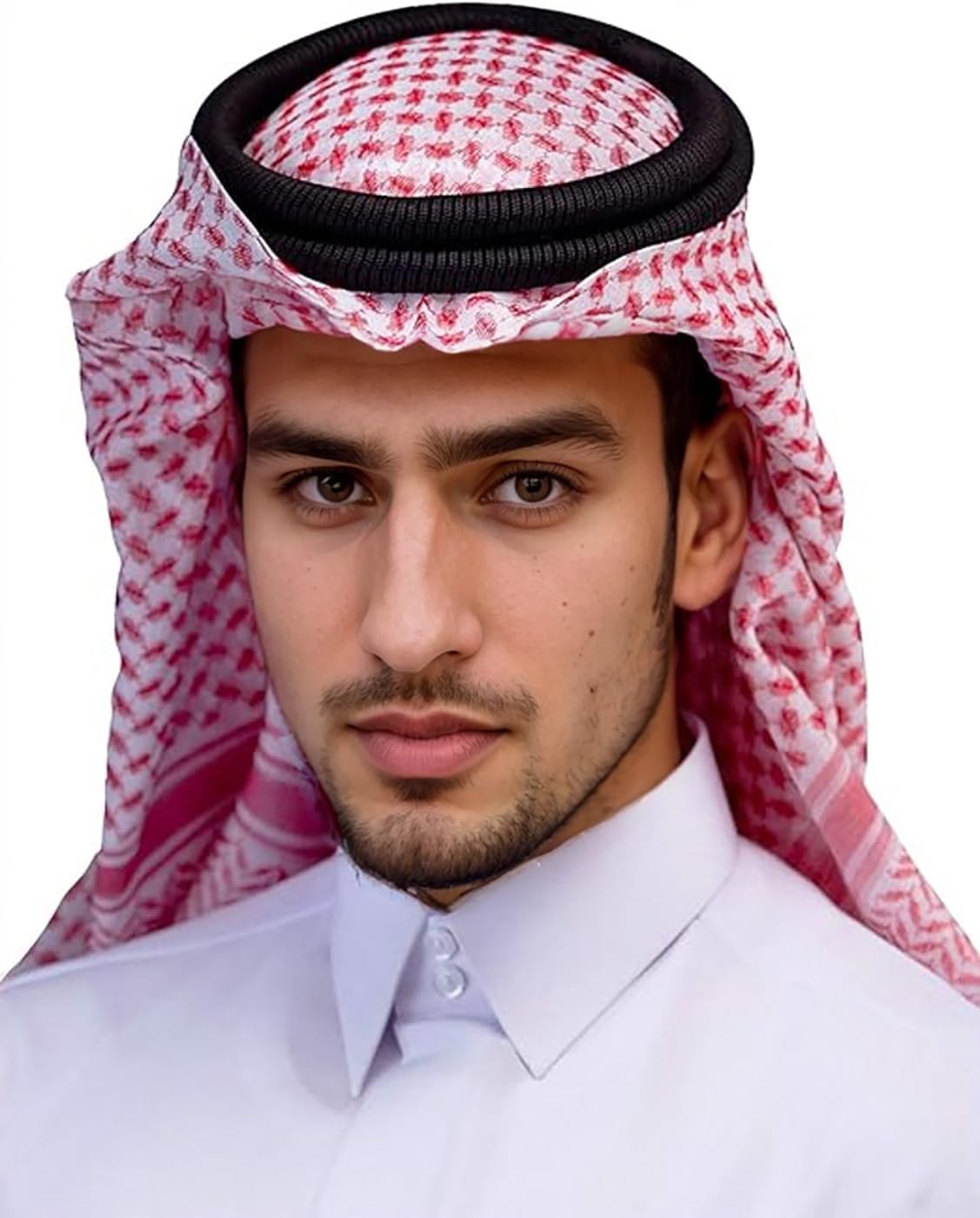 MCJC Traditional Keffiyeh Arab Headscarf, Muslim Turban Headwear, Saudi Dubai Style