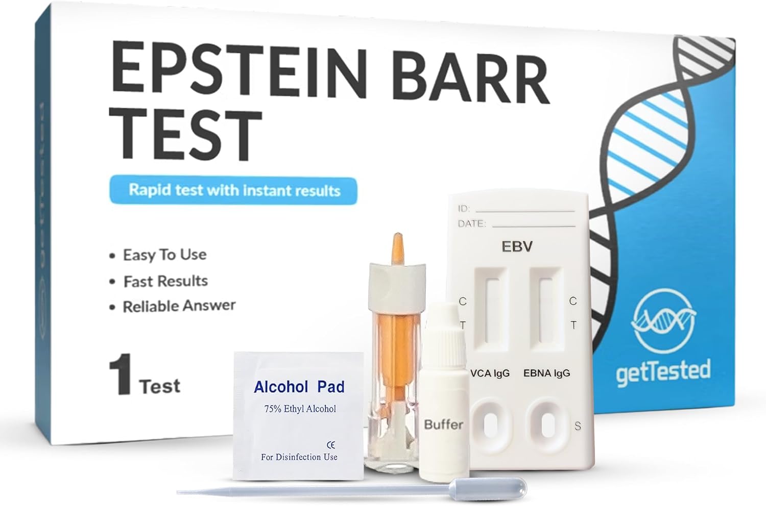 Epstein Barr (EBV) Test | Detecting IgG antibodies Against The Epstein-Barr Virus’s VCA and EBNA in Blood | Results Available Within 15 Minutes. | Self Test.
