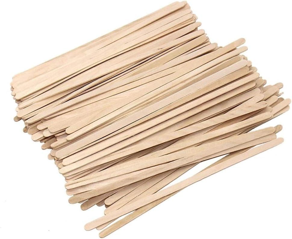Wooden Coffee Stirrers x 100, Disposable and Eco Friendly, 140mm (100 stirrers)