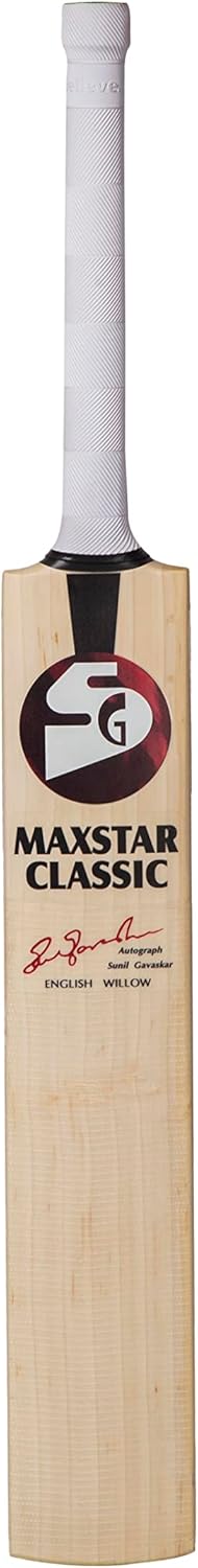 SG Maxstar Classic Premium English Willow Cricket bat - Short Handle, Adult Size