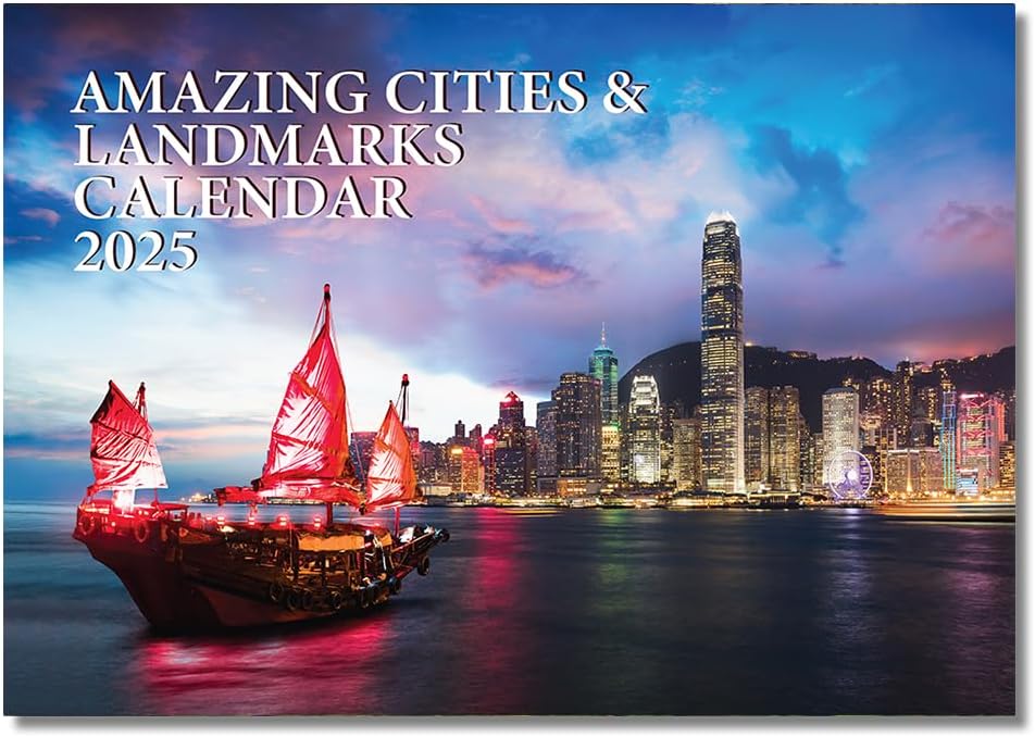Amazing Cities 2025 Calendar Month to View A4 12 Months Family Calendar 2025 Monthly wall calendar 2025 UK Papa Prints