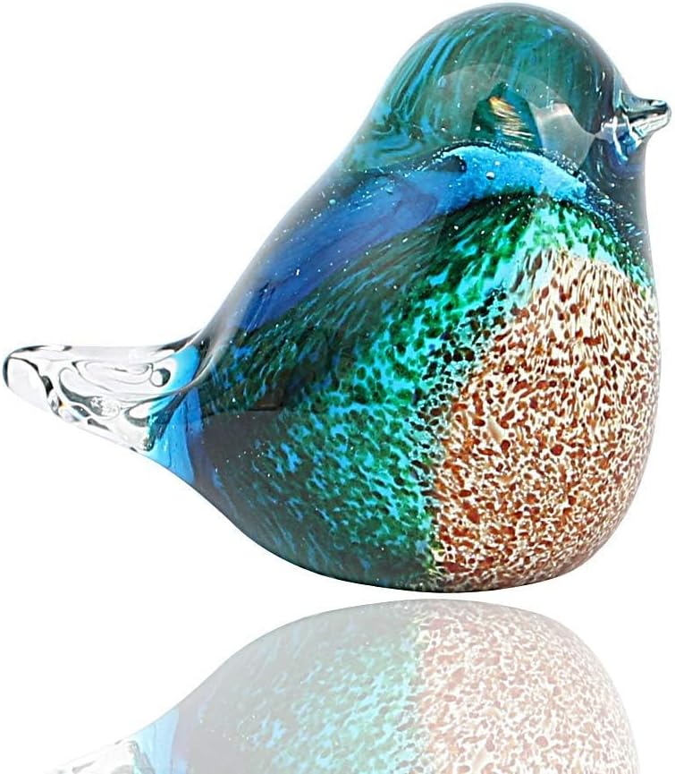 Bluebird Craft glass paperweights, lifelike sculpture paperweight, hand blown, artistic glass gifts, glass animal, decorations, bathroom, office table decorations, birthday family party ornaments, Ch