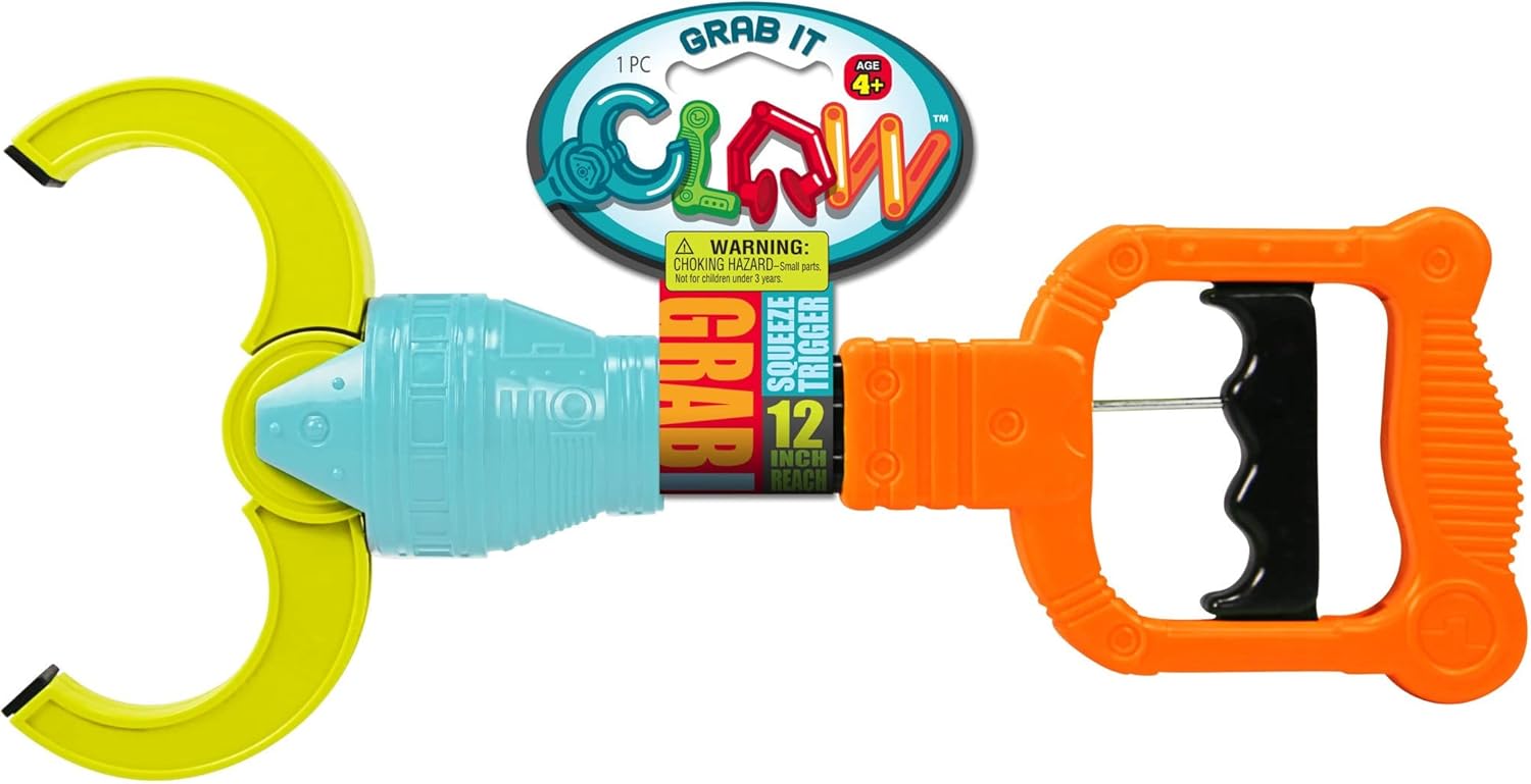 JA-RU Grab It 12 Inch Claw Grabber Toy (1 Grabber Toy). Plastic Robot Claw Grabbing Toys for Kids. Hand Eye Coordination Learning Toy. Toy Pickup Interactive Playtime Tool. Party Favor. 5617-1