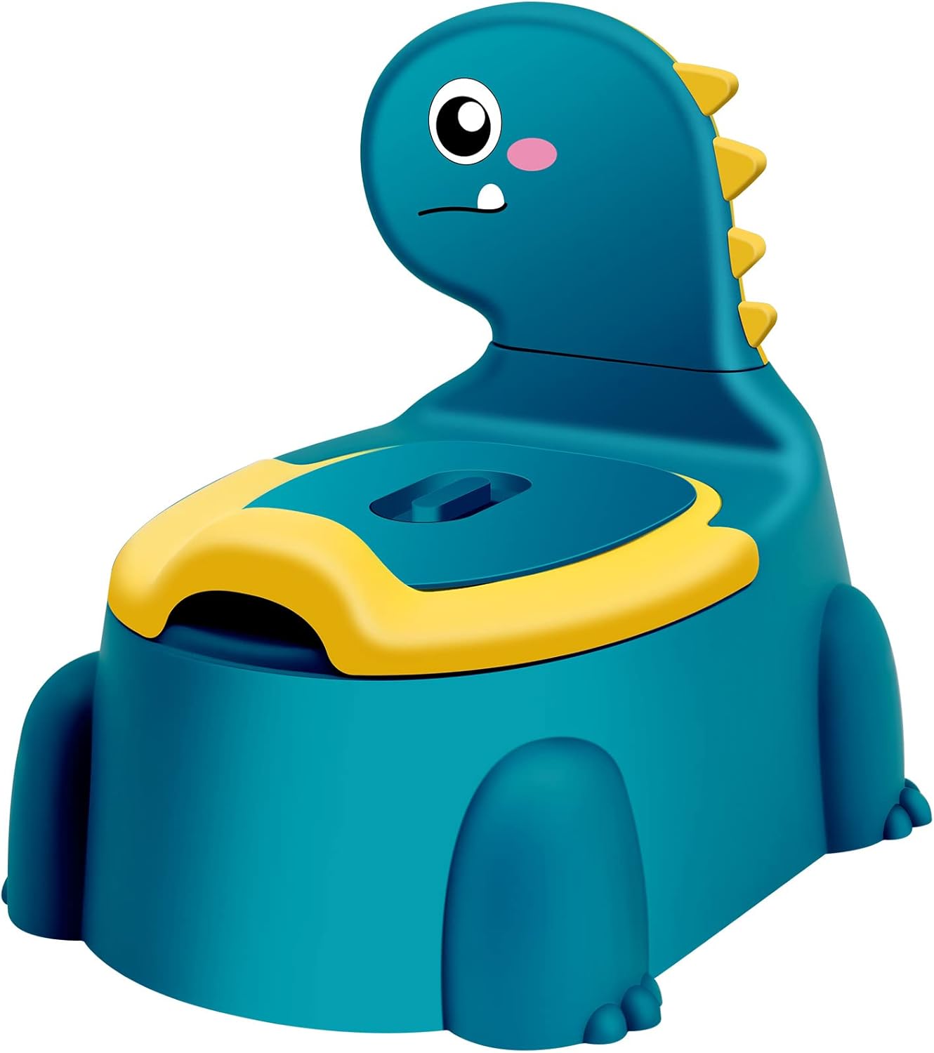 Potty Toilet Potties Training Chair Baby Kids Boys Girls Toddler Dinosaur Urinal Pot Comfortable Children 1-6 Year Old Childrens Infant Toilets Toddlers Animal Pottie with Lid Back Pottys Trainer Blue