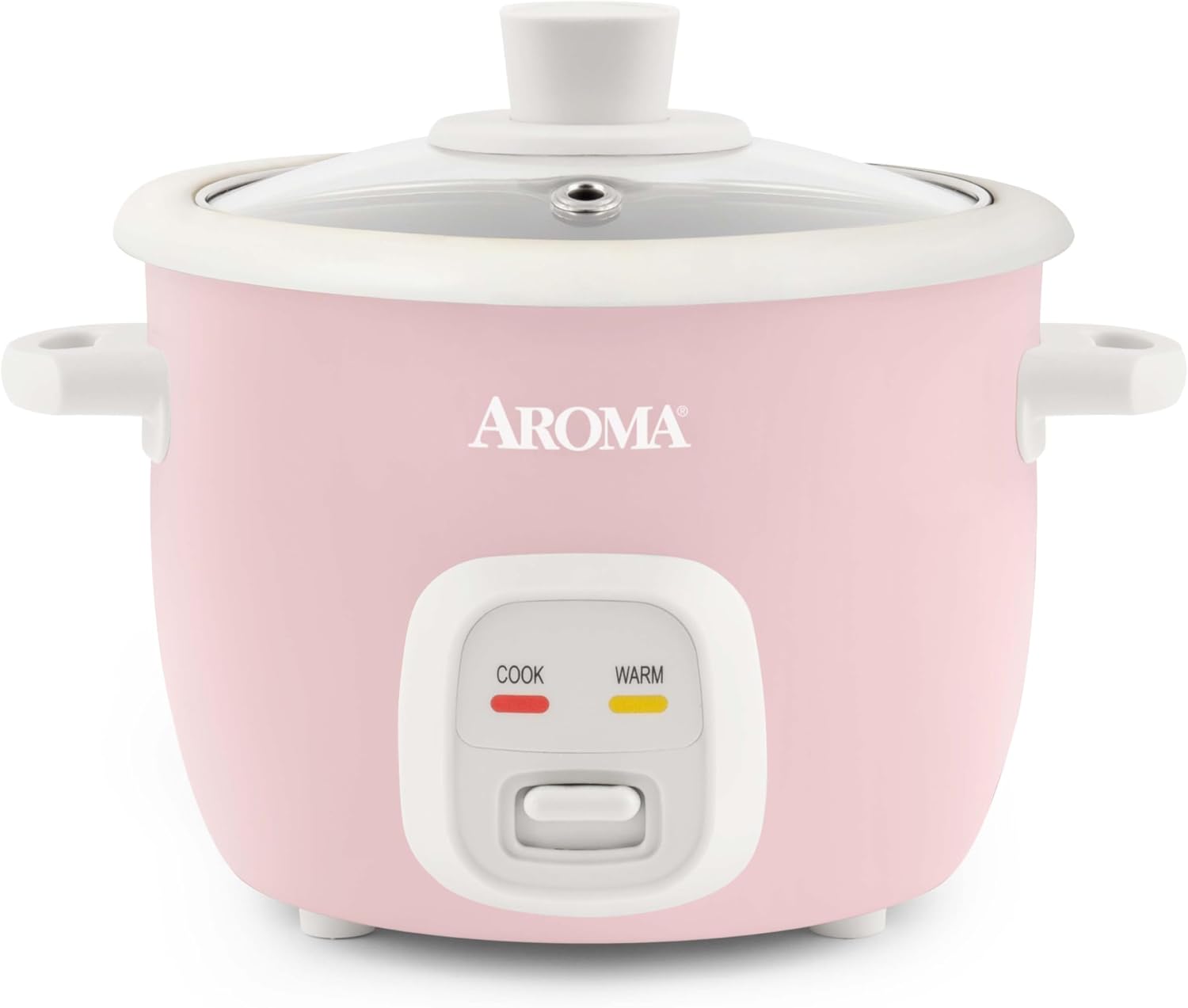 AROMA® Mini Rice Cooker, 2-Cup (Uncooked) / 4-Cup (Cooked), Grain Cooker, Soup Maker, Oatmeal Cooker, Auto Keep Warm, 1 Qt, Pink, ARC-302NGP