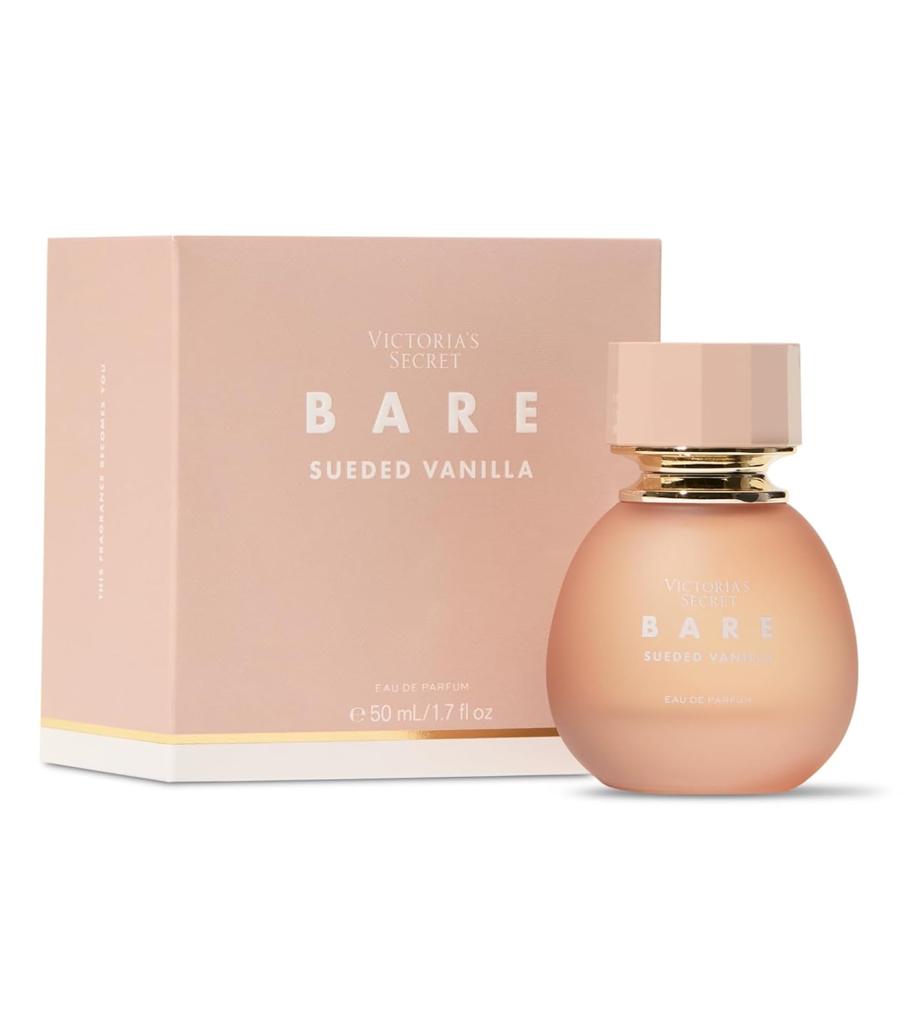 Victoria's Secret Bare Sueded Vanilla Eau de Parfum, Notes of Wild Saffron, Creamy Sandalwood, Vanilla Milk, Perfumes for Women (1.7 oz)