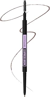 Maybelline Express Brow Ultra Slim Eyebrow Makeup, Brow Pencil with Precision Tip and Spoolie for Defined Eyebrows, Soft Brown, 1 Count