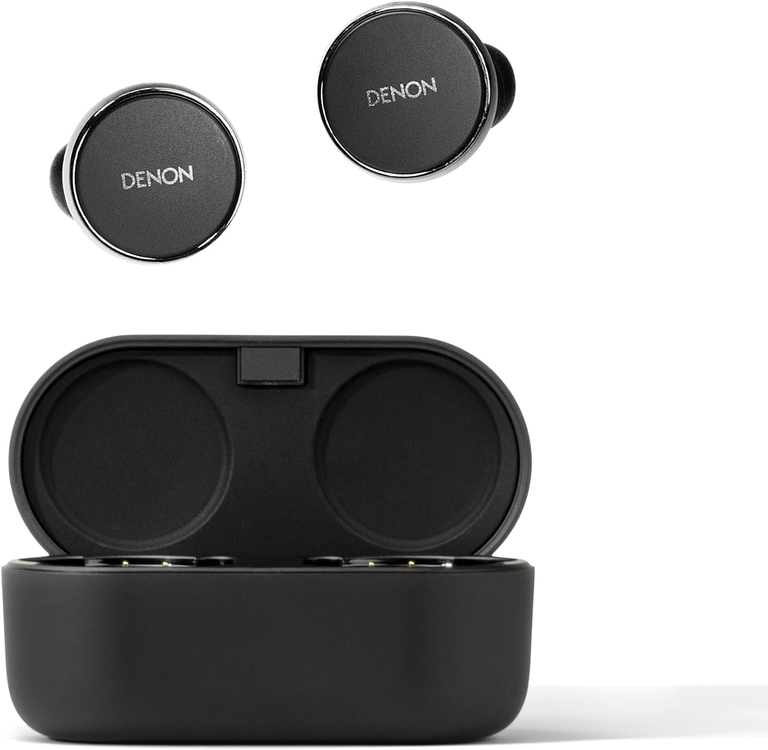 Denon PerL Pro True Wireless Earbuds - Adaptive Active Noise Cancelling, Personalized Sound with Masimo Adaptive Acoustic Technology, Spatial Audio, Long-Lasting Battery, Wireless Charging, Black