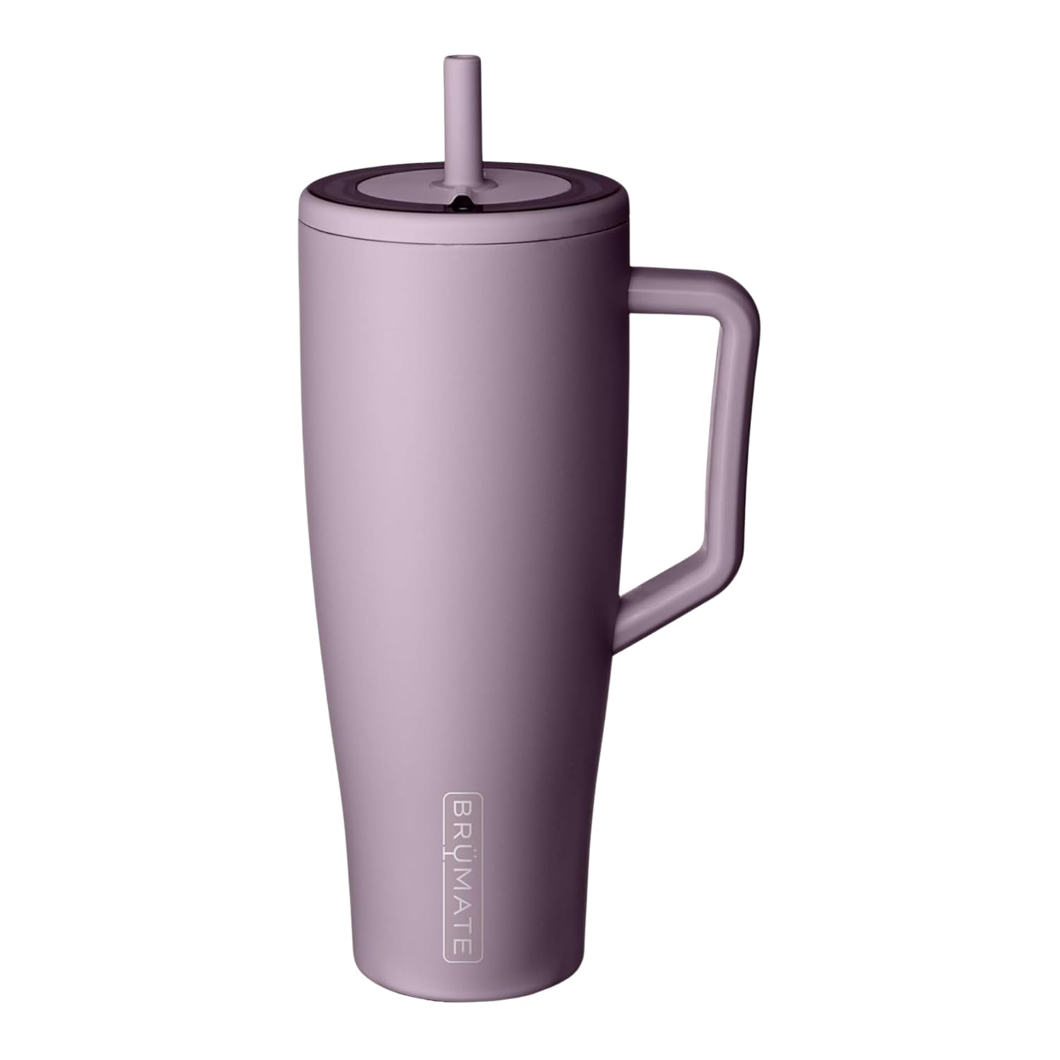 BrüMate Era 40 oz Tumbler with Handle and Straw | 100% Leakproof Insulated Water Bottle Tumbler with Lid and Flexible SoftSip Straw | Made of Stainless Steel | Cup Holder Friendly | 40oz (Lilac Dusk)