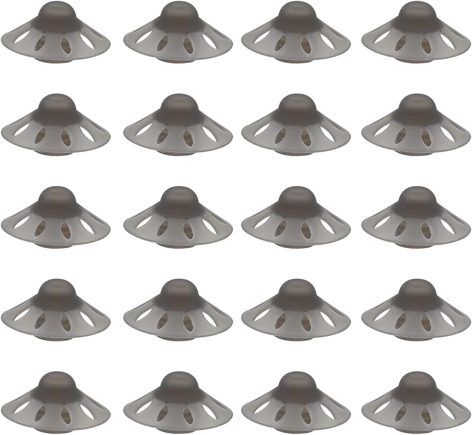 Hearing Aid Domes 10mm - 20PCS Soft Silicone Hearing Aid Open Domes, Washable Replacement Hearing Aid Ear Tips, Hearing Aid Accessories Parts for Seniors with Hearing Loss