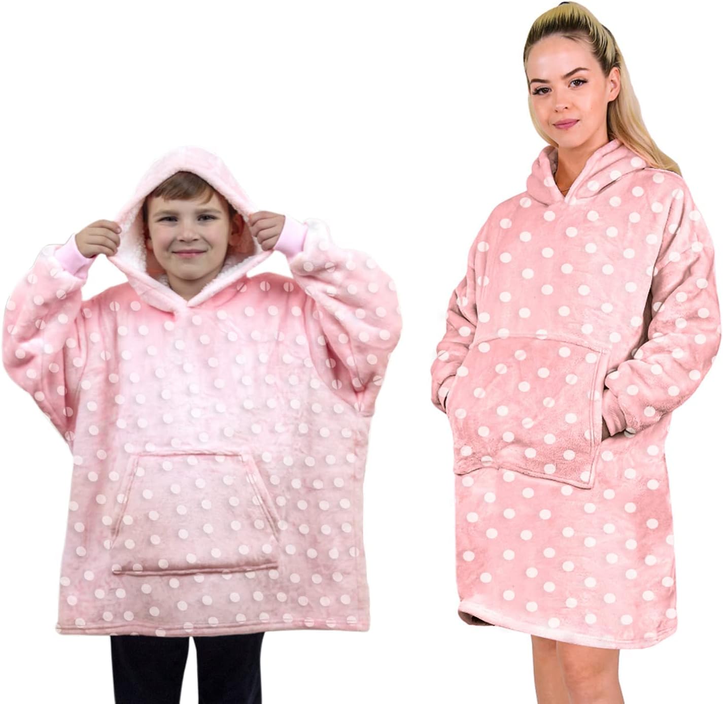 Allen & Mate Hoodie Blanket Ultra Soft Sherpa Fleece Oversized Warm Sweatshirt