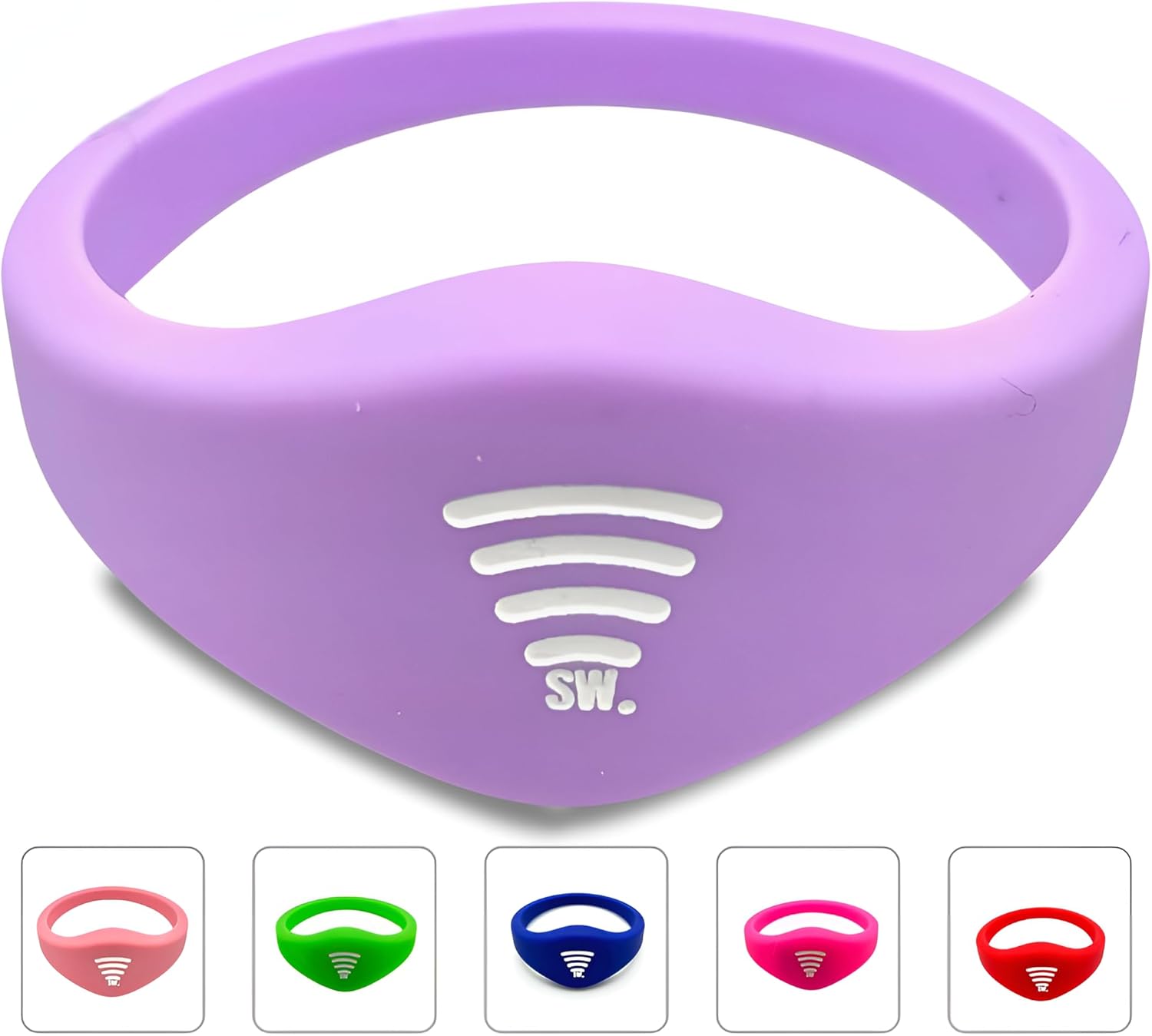 Smart Bands for Kids if Lost, Child Safety ID Wristband, NFC Bracelet for Children, Smart Medical ID Band, Lost Kids, Disney Essentials, Child ID, Bracelet for Disney (Lavender)