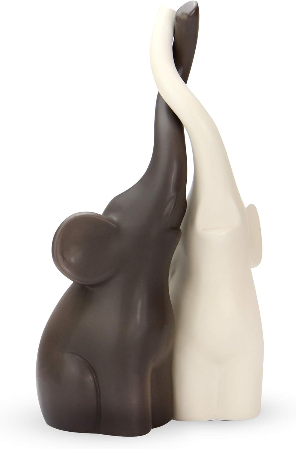 Loving Elephants | Slate Grey & Cream Elephant Ornaments | Ceramic Home Accessories | Decorative Elephant Figurines | Home Decor Gifts | M&W