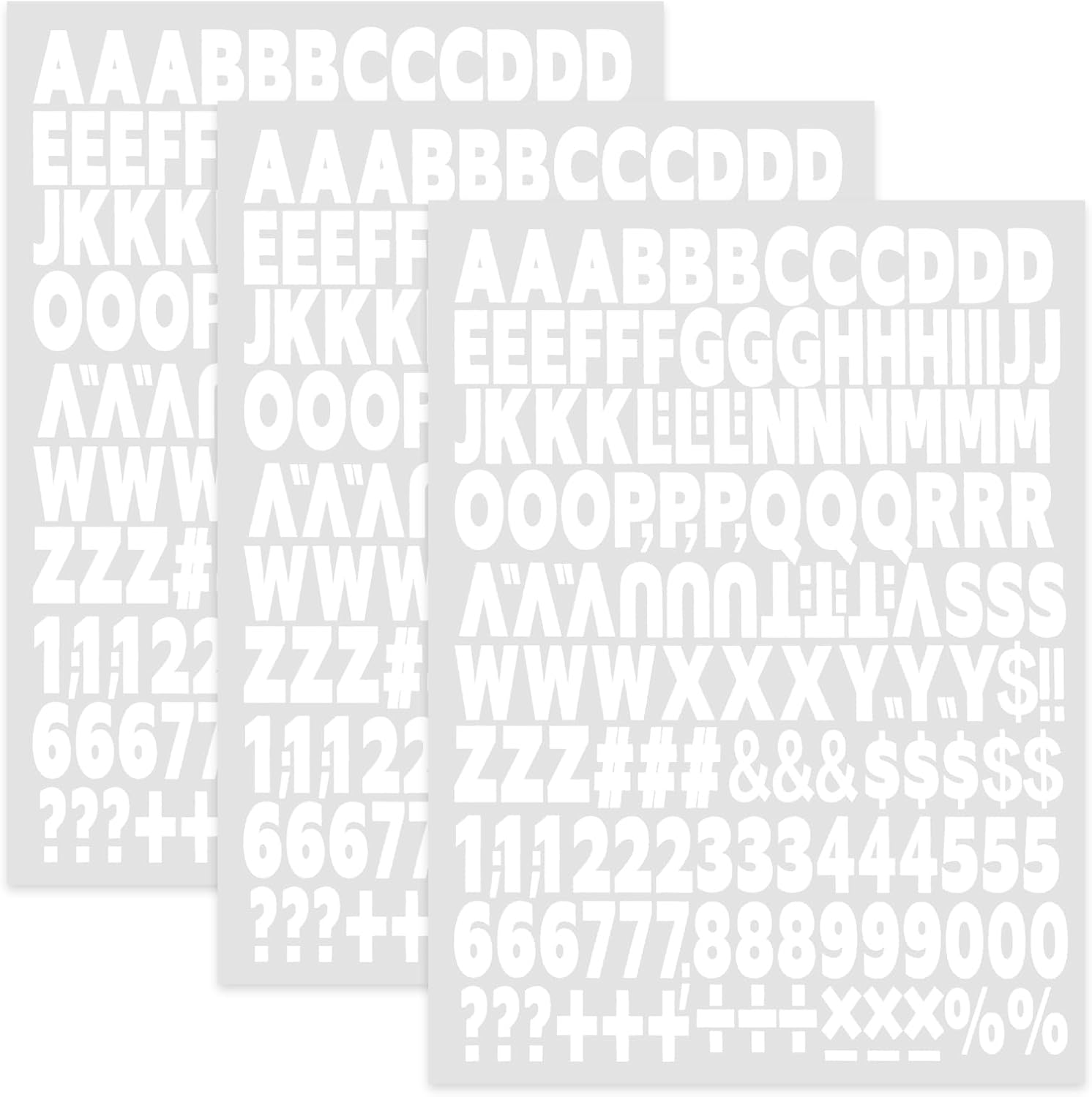 3Sheets Iron on Letters and Numbers for Clothing, 1 Inch Small Iron On Letters A to Z, and 0 to 9 Vinyl Numbers Iron on Letters Heat Transfer Letters for DIY Printing Craft Clothing T-Shirt Jersey(Whi