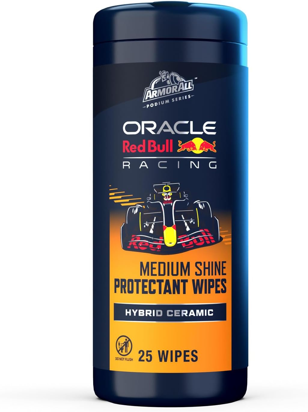 Armor All Podium Series™ Hybrid Ceramic Medium Shine Protectant Wipes, 25 Count, Interior Car Wipes Developed in Collaboration With Oracle Red Bull Racing