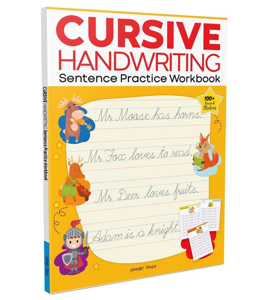 Cursive Handwriting - Sentence: Practice Workbook
