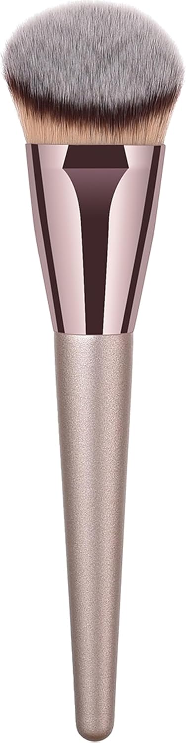 Angled Champagne Colour Liquid Foundation/Blusher/Face Powder/Face Contour Blending Buffer Makeup Brush