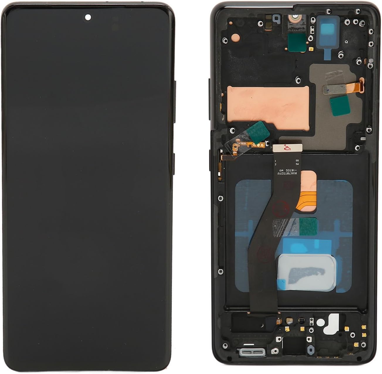 OLED LCD Display for Samsung Galaxy S21 Ultra 5G G998, Digitizer for G998B G998U G998W G998N, 6.8 Touch Screen Assembly with Tools, Black with Frame