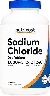 Nutricost Sodium Chloride 1000mg, 240 Tablets - Salt Tablets, Non-GMO, Gluten Free