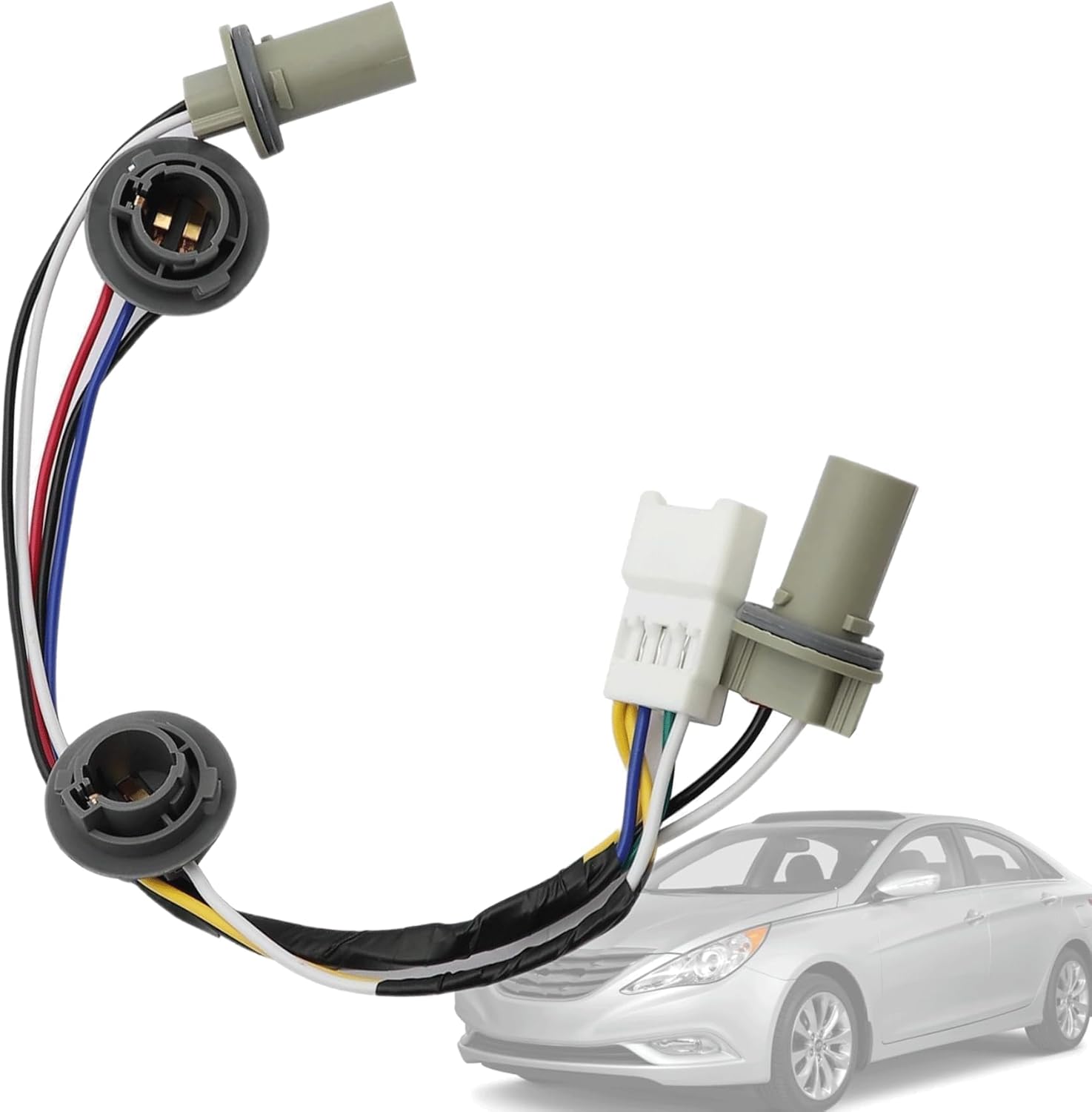 XQSMWF Rear Tail Light Lamp Socket and Harness Compatible with Hyundai Sonata Sedan 2.0L 2.4L 2011 2012 2013 2014 Part Number 92450-3Q000 924503Q000 92450 3Q000