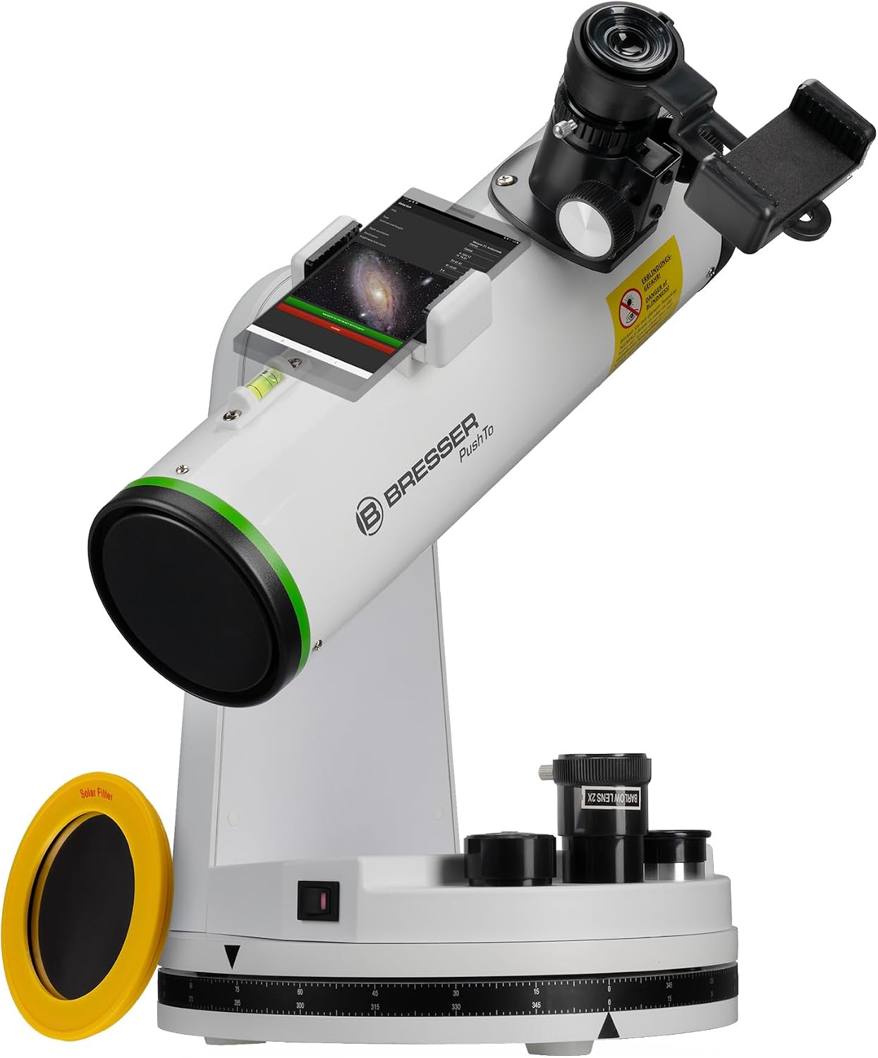 Bresser PushTo NT 76/350 Smart Telescope with Bluetooth App, Table Device