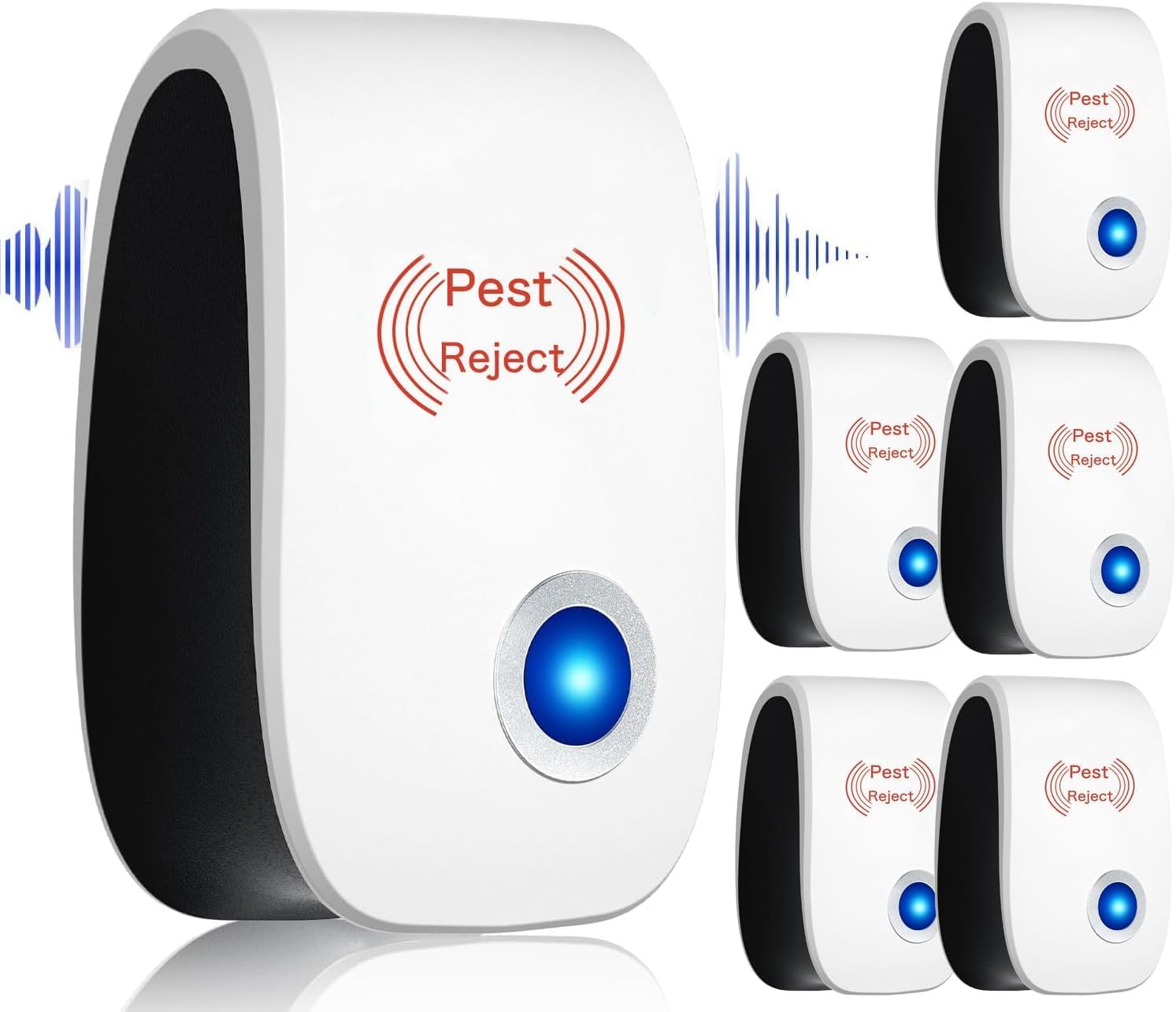 6 Pack Ultrasonic Pest Repeller Indoor Mouse Repellent Pest Repellent Ultrasonic Plug in for Bugs, Mosquitoes, Roaches, Ants, Rodents, Mice, Spiders, and Cockroach
