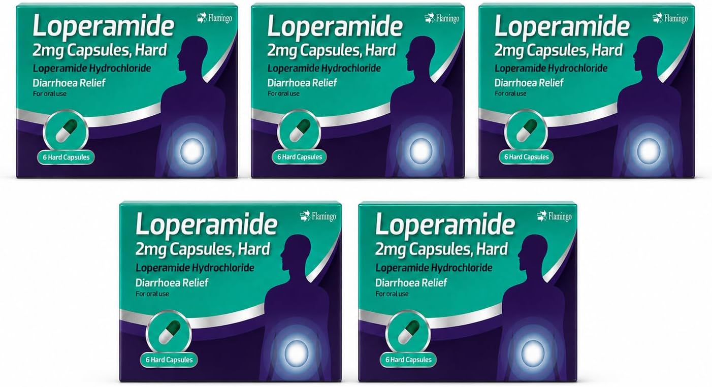 Loperamide Tablets, 30 Fast-Acting Capsules, 5x6