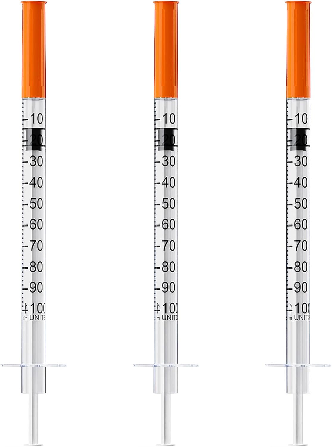 U-100 1mL/cc Syringes with 29G 1/4" (6mm) Individually Wrapped, Pack of 25