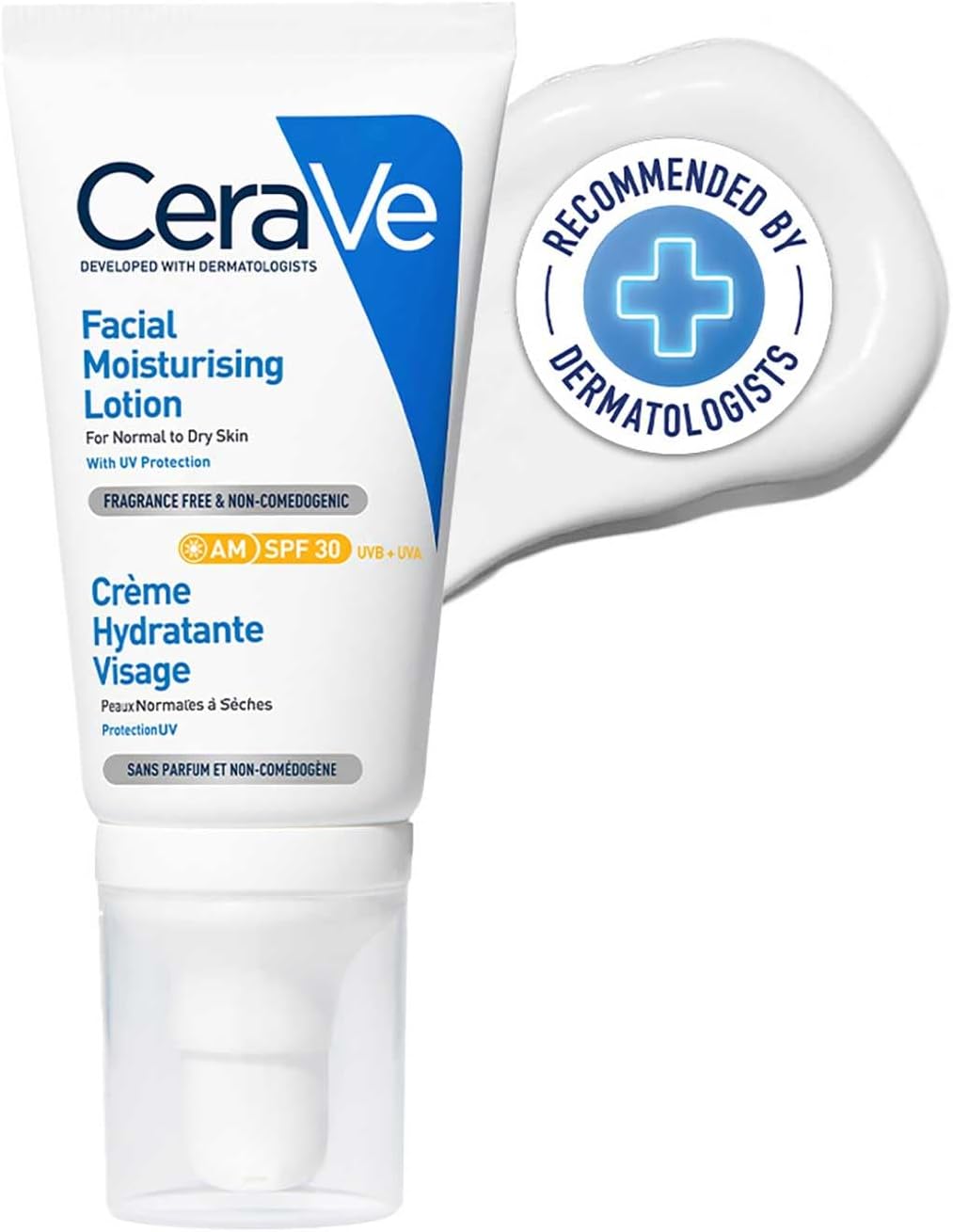 CeraVe AM Facial Moisturising Lotion SPF30 with Ceramides for Normal to Dry Skin 52ml