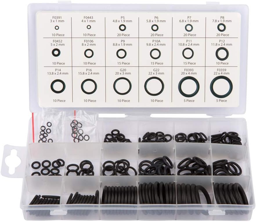 Blue Spot 40518 Nitrile Metric O-Ring Set - Black (225-Piece)