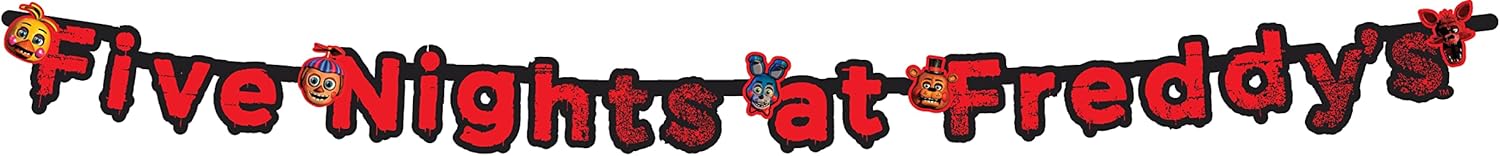 Five Nights At Freddy's: Freddy Fazbear Banner for Kids, by Rubies, Boy's No Size