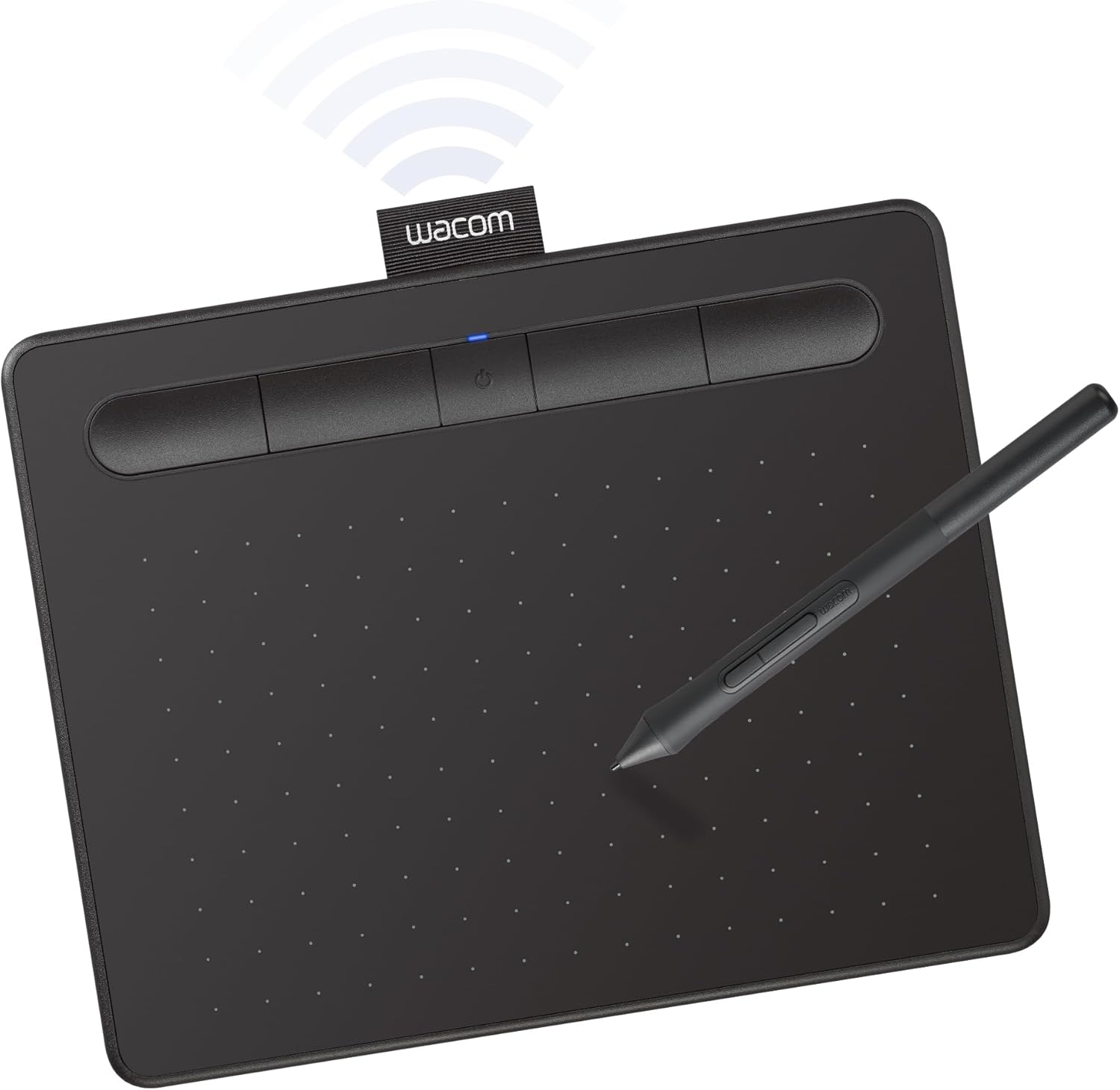 Wacom Intuos Small Bluetooth Graphics Drawing Tablet, 4 Customizable ExpressKeys, Portable for Teachers, Students and Creators, Compatible with Chromebook Mac OS Android and Windows - Black