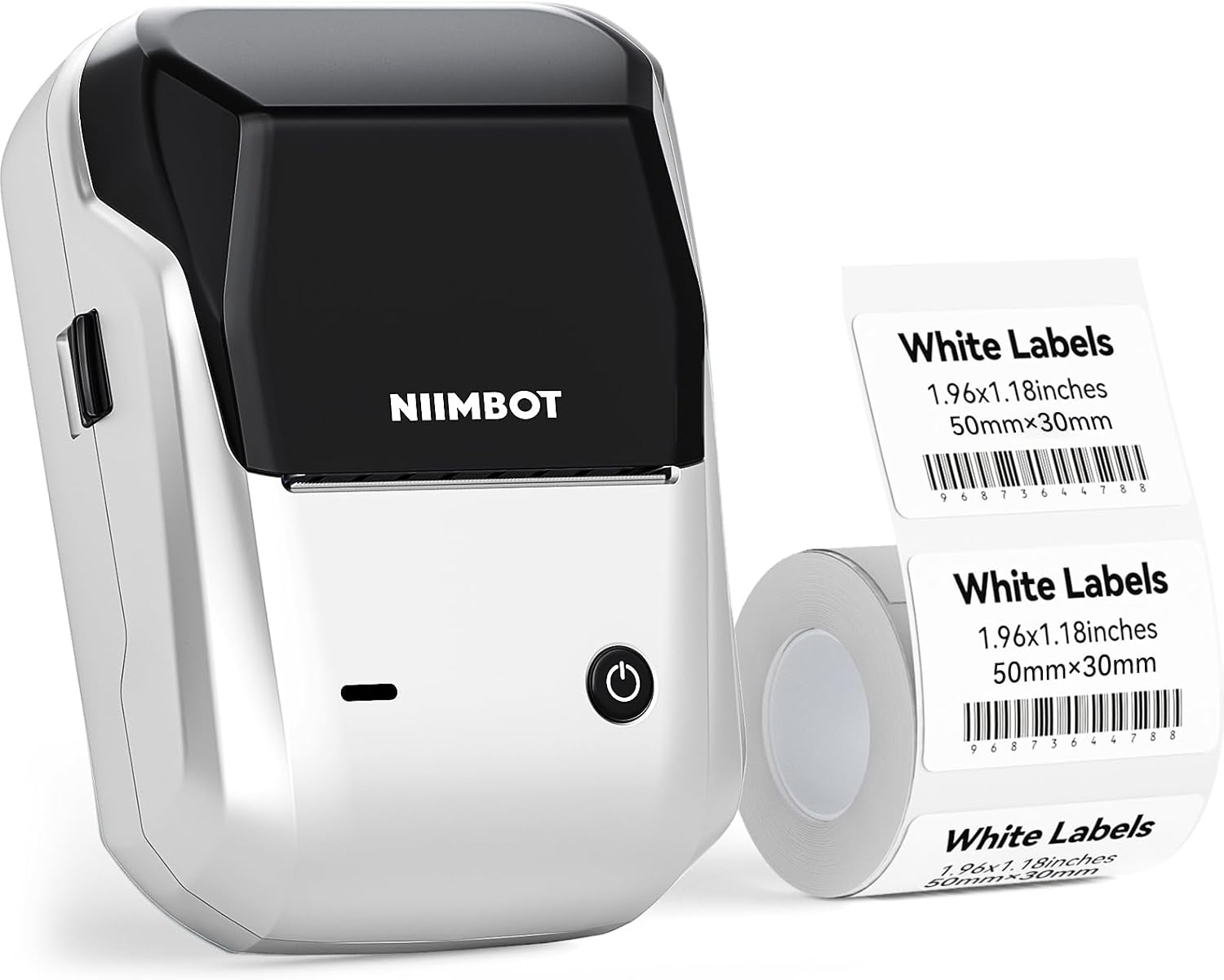 NIIMBOT B1 Label Maker Machine with Tape for Home and School, Silver Gray