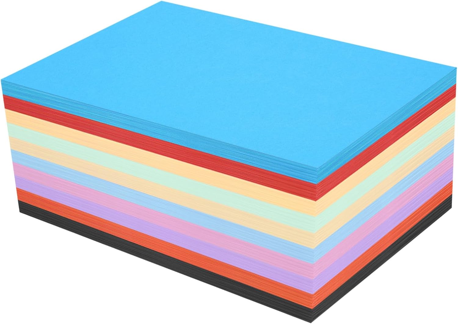 Coloured Paper A4 100 Sheets - Cardstock 180gsm with 10 Colours- Origami Paper Double Sided - Coloured Card Pack for DIY Arts Crafts, Cutting and Drawing