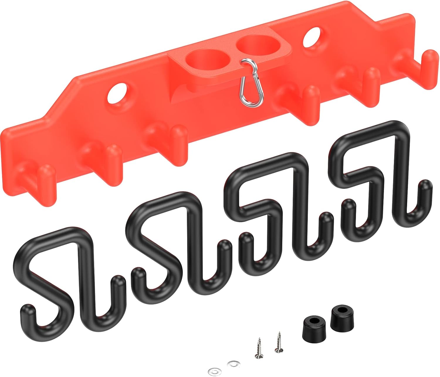 Lineman Tool Board, Bucket Truck Hook Organizer, Line Work Buckets Accessories,Tool Organizer for Bucket Trucks and Lineman, Including Two 3” Aerial Bucket Hooks and Two 2” Aerial Bucket Hooks.