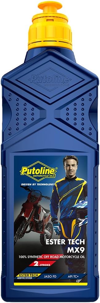 Putoline 2-Stroke Oil 1 Litre Ester Tech MX9 Off-Road Fully Synthetic Engine Oil