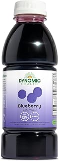 Dynamic Health Blueberry Concentrate, 100% Concentrate, Unsweetened, No Additives, Brain Function, Antioxidant Support, Vegan, Gluten Free, Non-GMO, 16 Fl oz