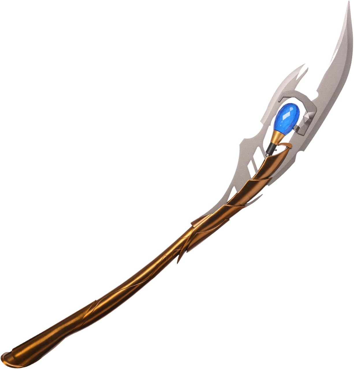 Sword fort Carbon Steel Loki Scepter Life Size Real Metal-Handmade Movie Replica Prop, Light Up Infinity Stone Prop Scepter,Luminous Scepter Props (with Display Stand Base)