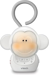 VTech BC8211 Myla The Monkey Baby Sleep Soother with a White Noise Sound Machine Featuring 5 Soft Ambient Sounds, 5 Calming Melodies & Soft-Glow Night Light, 1 Count (Pack of 1)