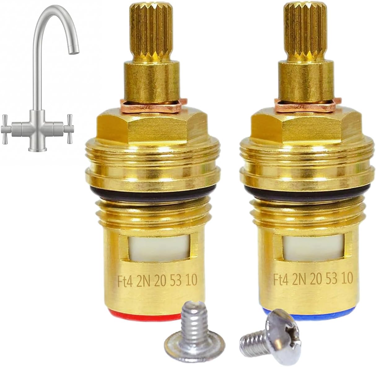 GI Replacement Brass Ceramic Disc Tap Valve Insert Gland Cartridge Quarter Turn Seawhisper