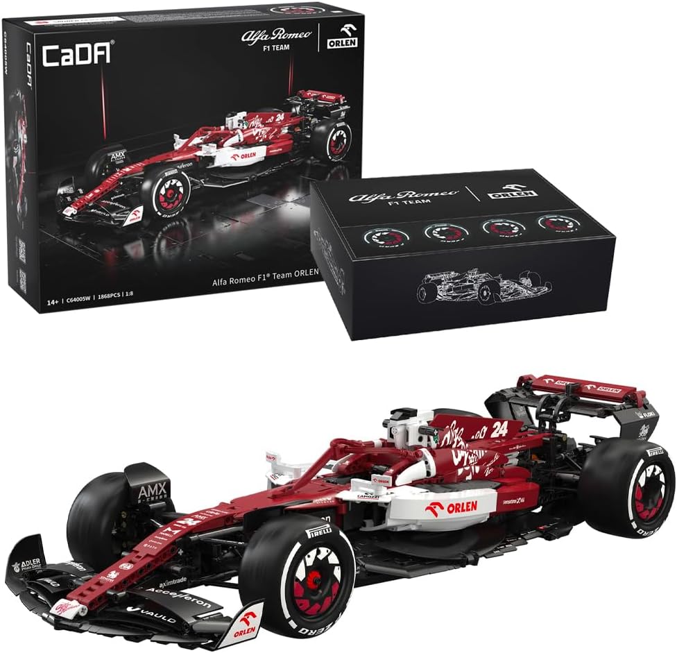 CaDA Alfa Romeo F1 ORLEN C42 Car 1:8 Brick Model 1868pcs C64005W