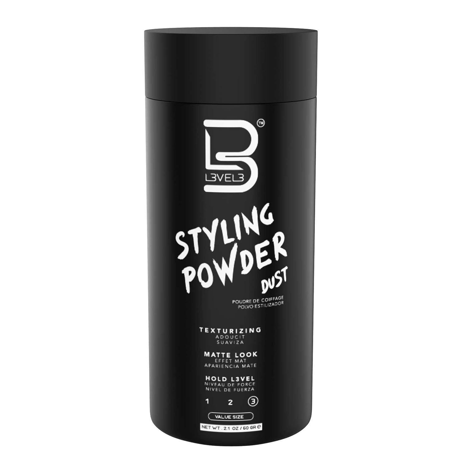 L3 Level 3 Styling Powder - Natural Look Mens Powder - Easy to Apply with No Oil or Greasy Residue