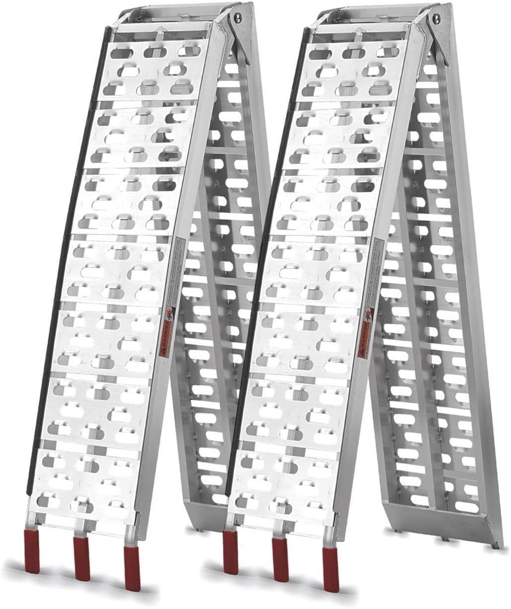 ATV Ramps for Pickup Trucks 7.5 FT Aluminum Portable Ramps 1500 Lbs Capacity,2PC.