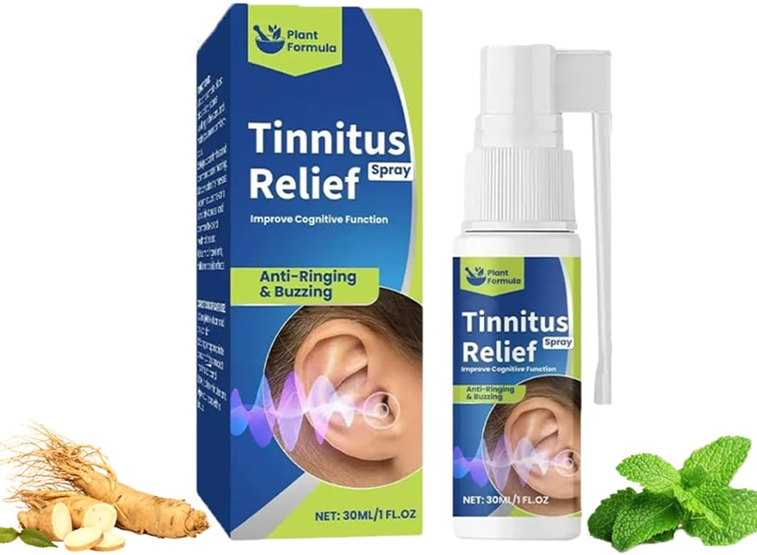 Tinnitus,Tinnitus Relief Spray，Plant-Based Tinnitus Relief Spray, Tinnitus Relief,30ml Portable Ear Care Spray ，for Reduce Ear Ringing Ear Noise Hearing Loss