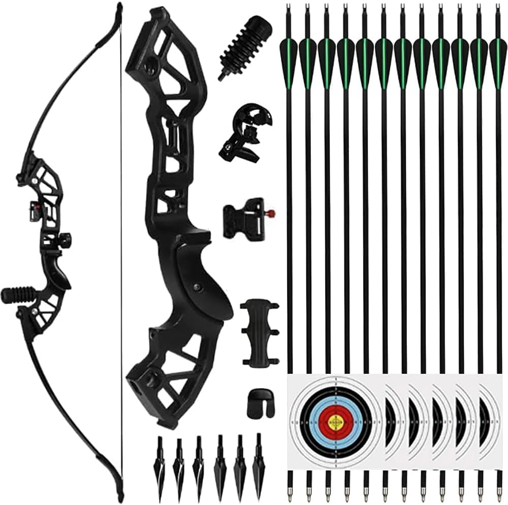 NorthSpoor 40lbs Archery Recurve Bows Set,Bow and Arrow Adults,Takedown Right Hand Bow with Target Paper Suitable for Outdoor Practice
